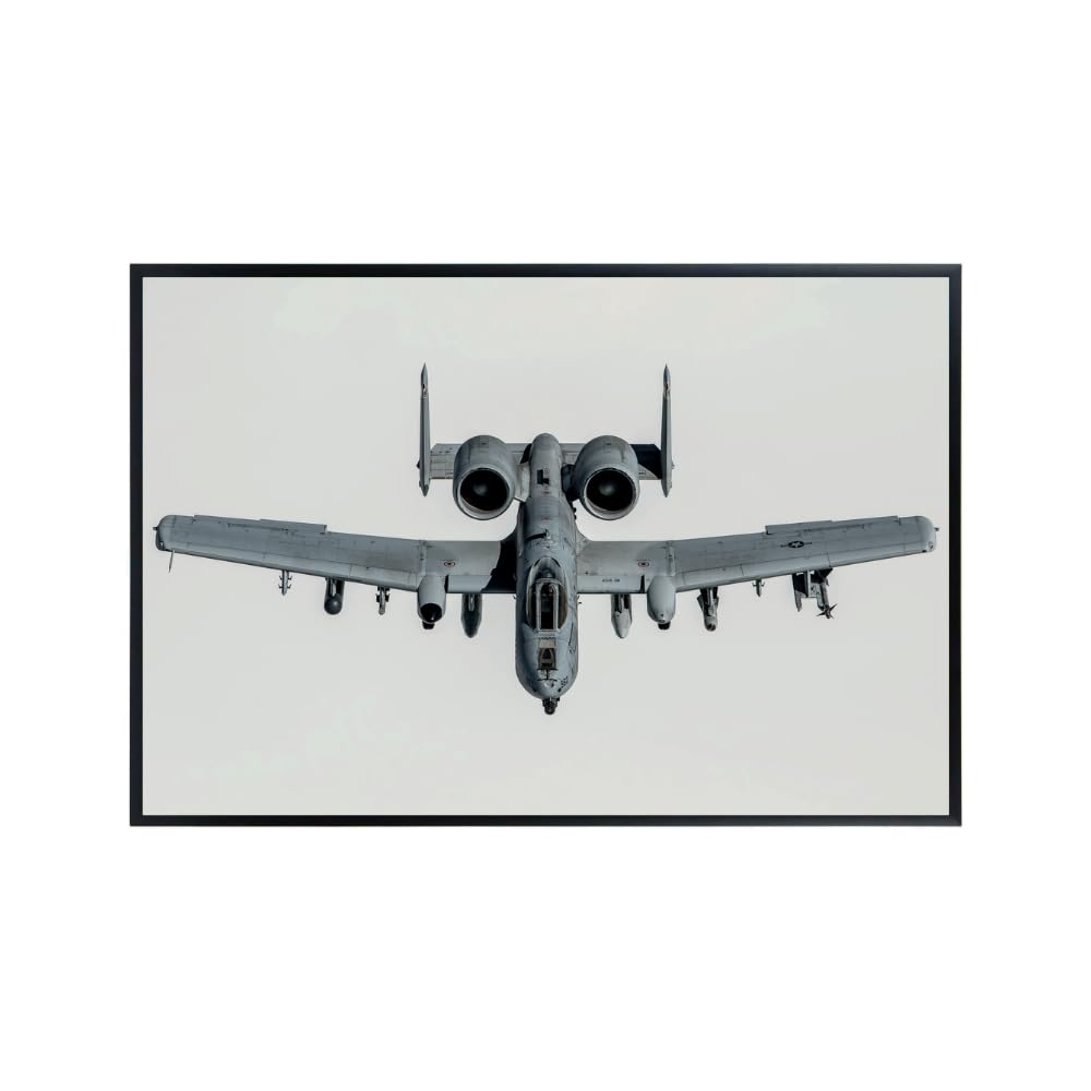 A-10 Thunderbolt Poster Military Jet Wall Art Air Force Warthog Airplane Print Aviation Decor Gifts for Pilots
