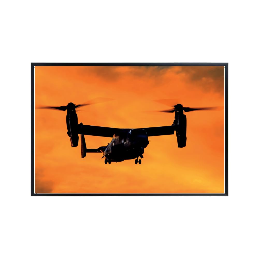 Bell Boeing Osprey Wall Art – Military Aviation Poster – Airplane Print for Bedroom Office or Living Room Decor – Gift for Aviation Lovers