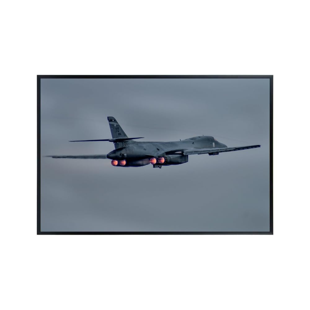 B-1B Lancer Poster Military Aircraft Wall Art Air Force Jet Print Aviation Decor Pilot Gift