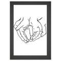 Parent and Baby Wall Art – Minimalist Abstract Line Poster of Baby Feet in Parent Hands – Nursery Kids Room Modern Home Decor – Gift for New Parents