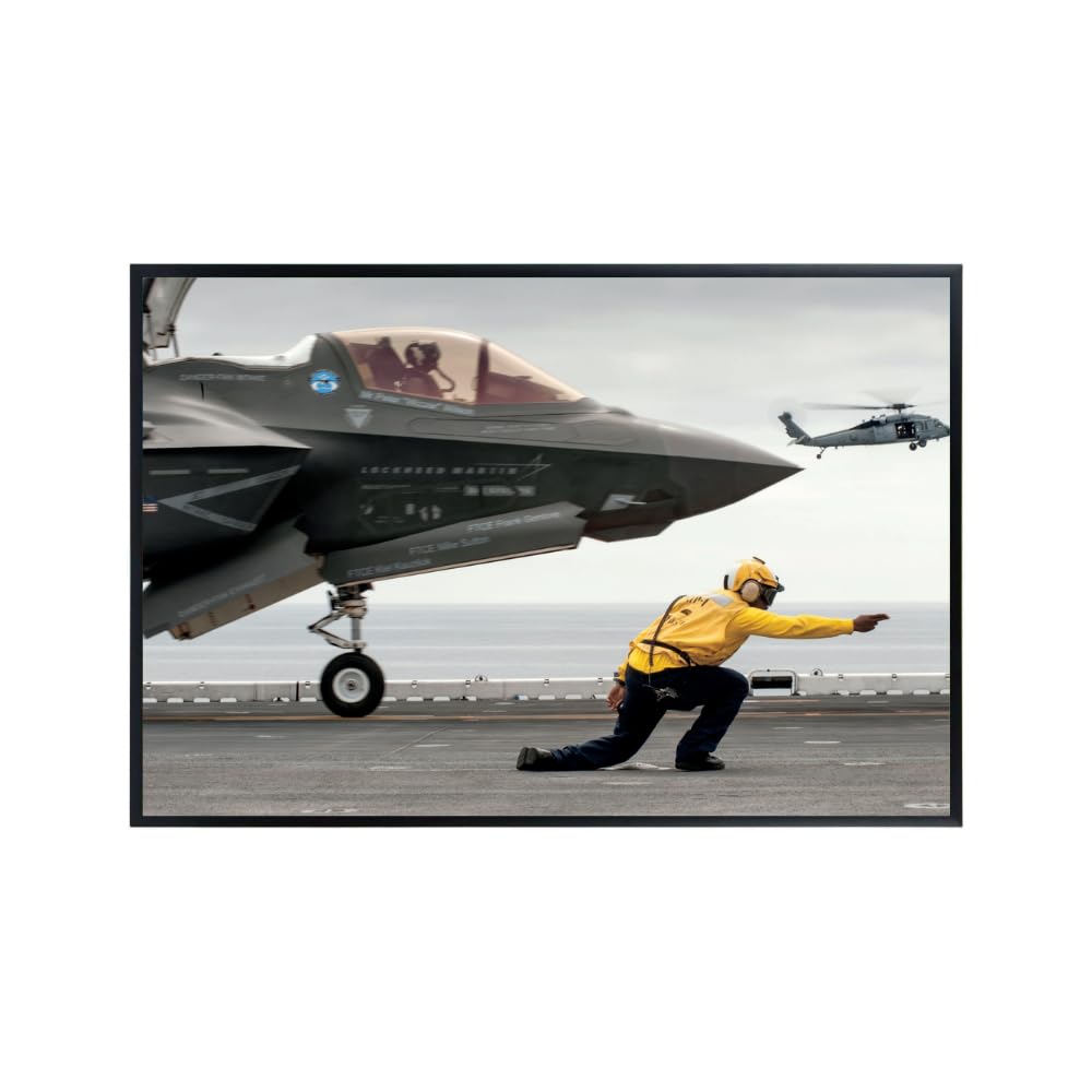 F35 Lightning II Fighter Jet Poster Airforce Wall Art Airplane Photography Print Aviation Decor Pilot Gift