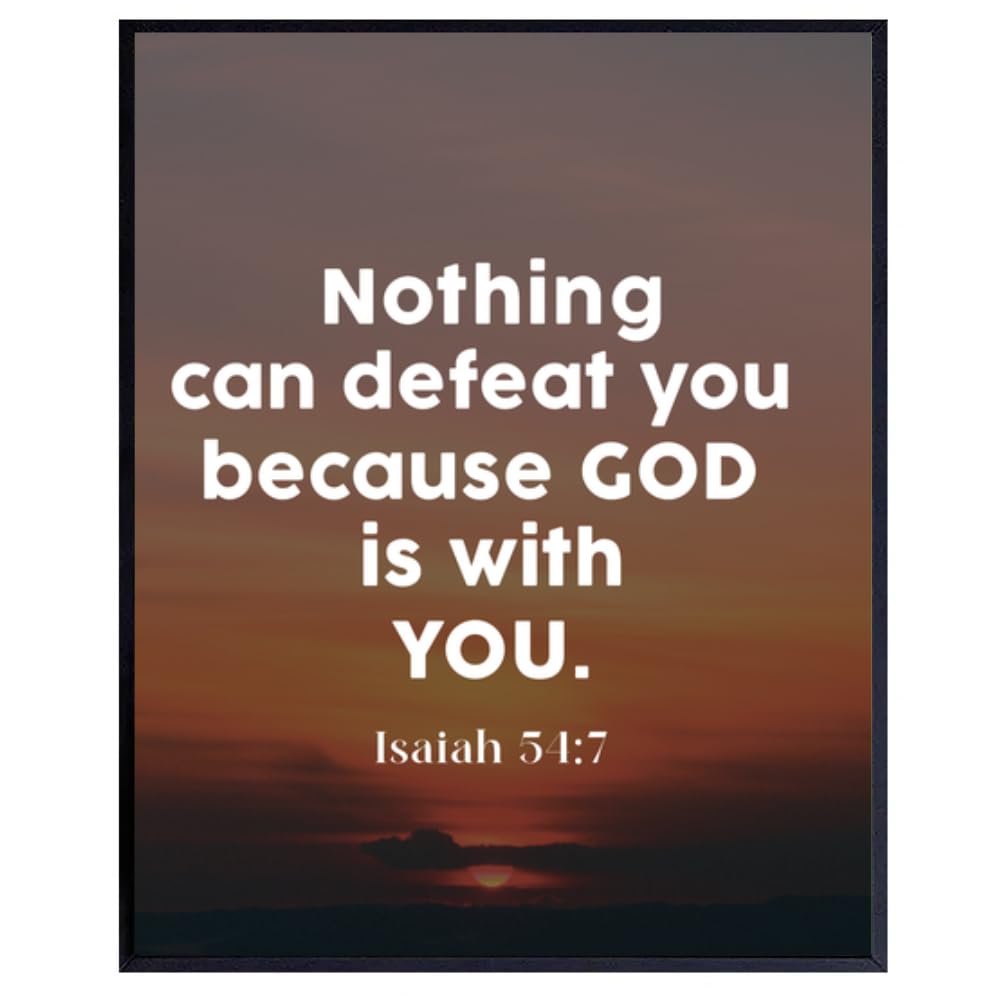 Bible Verse Wall Art Isaiah 54:7 Poster – Inspirational Scripture Print – Christian Home Decor – Religious Gift for Faith and Prayer Room