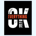 Blessed Posters Everything Will Be OK Motivational Wall Decor Bedroom Dorm Decoration Inspirational Wall Art Gift