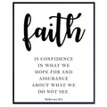 Hebrews 11:1 Bible Verse Wall Art Scripture Poster Print Christian Home Decor Inspirational Faith Gifts