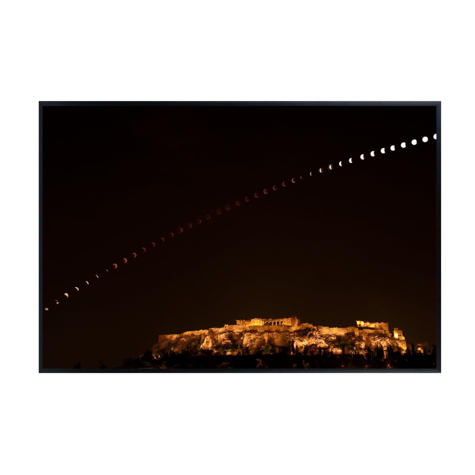 Blessed Posters Lunar Eclipse Poster – Night Sky Wall Art Print for Bedroom, Living Room, Office, or Home Decor – Space Astronomy Photography Artwork