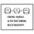 Blessed Posters Ctrl+Alt+Delete White Inspirational Wall Decor Motivational Wall Art Home Office Decoration Gift for Men