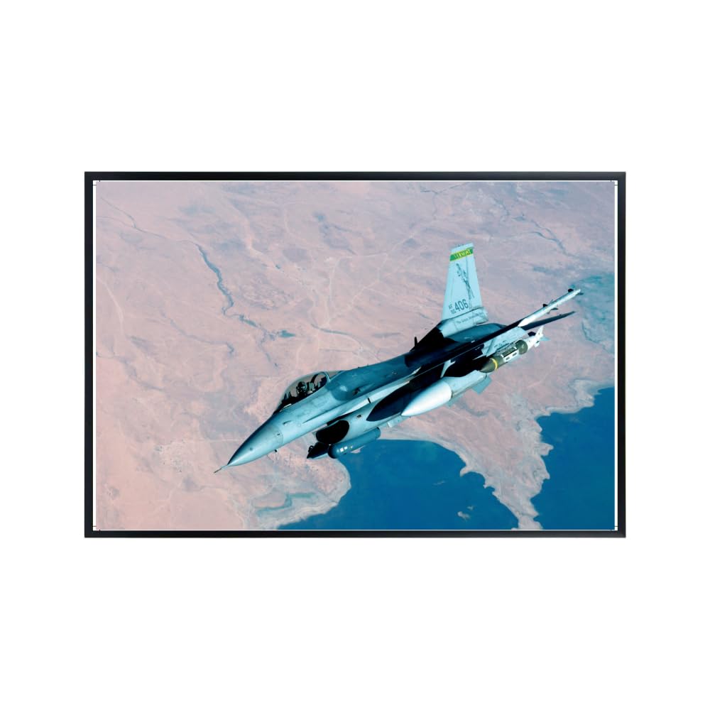 F-16 Fighting Falcon Poster Military Jet Wall Art Air Force Aircraft Print Pilot Gift Aviation Decor