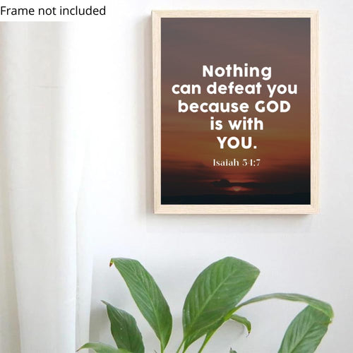 Bible Verse Wall Art Isaiah 54:7 Poster – Inspirational Scripture Print – Christian Home Decor – Religious Gift for Faith and Prayer Room