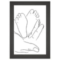 Minimalist Mom and Baby Wall Art – Abstract Line Poster of Baby Feet in Mother’s Hands – Nursery, Kids Room, or Bedroom Decor