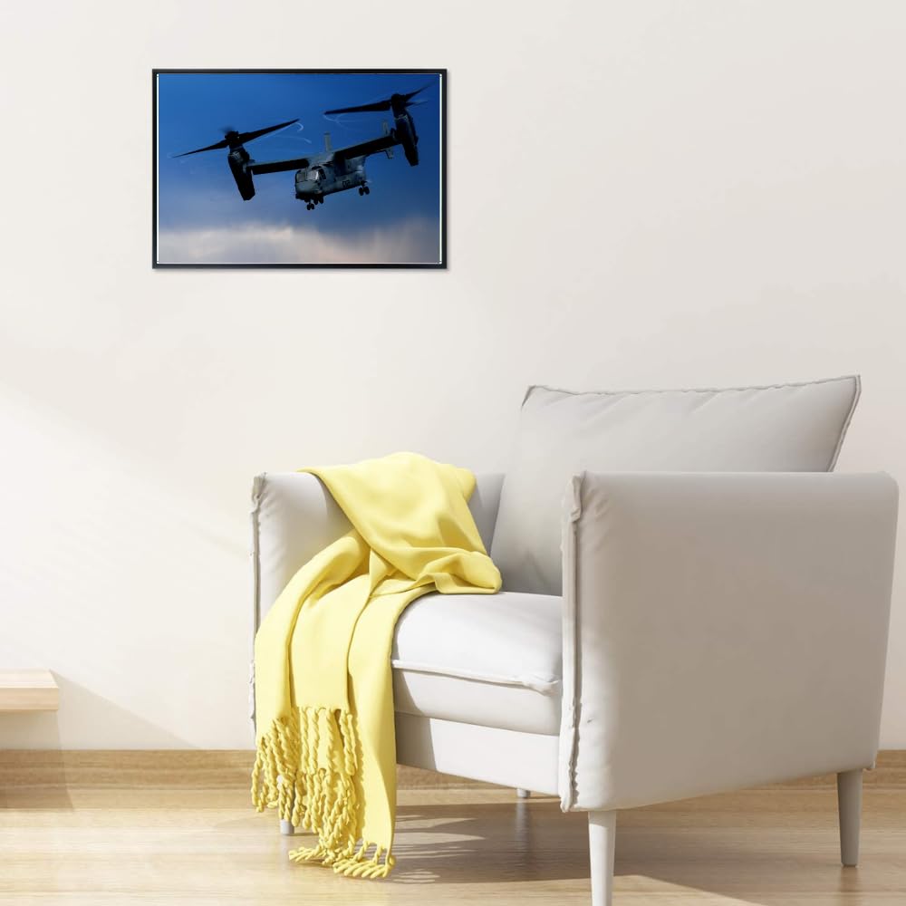 Bell Boeing Osprey Poster – Military Aviation Wall Art – Tiltrotor Airplane Photography Print for Pilots and Aviation Lovers