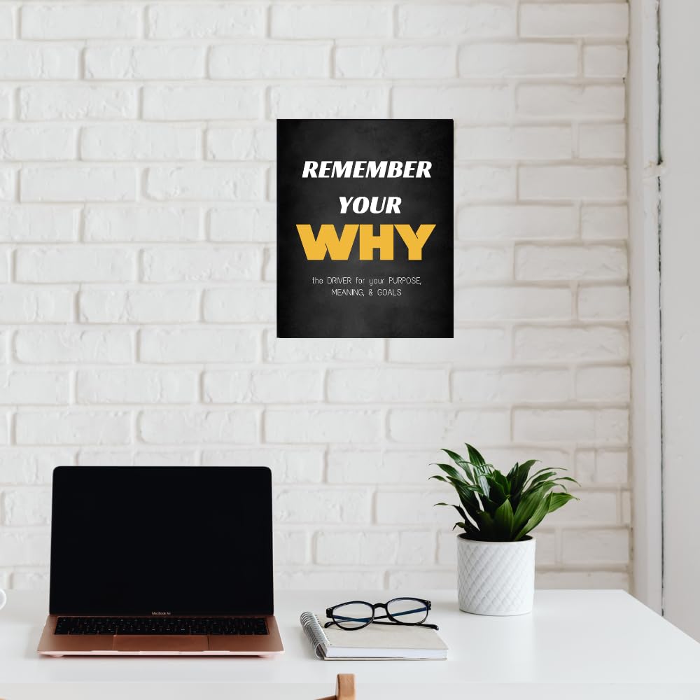 Blessed Posters Remember Your Why Motivational Wall Decor Gym Home Office Inspirational Wall Art Gift