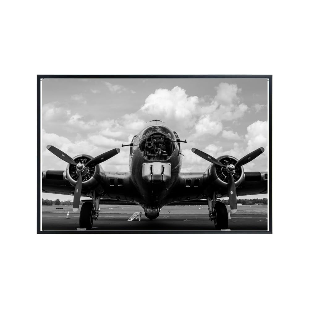 B-17 Flying Fortress Poster WWII Military Aviation Wall Art Vintage Warbird Airplane Artwork Pilot Gift