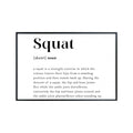 Squat Definition Gym Poster Fitness Wall Art Workout Motivation Print Gym Decor Gift for Athletes