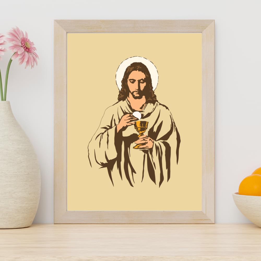 Blessed Posters Jesus Wall Art Modern Christian Artwork Jesus Christ Portrait Religious Home Decor Spiritual Gift