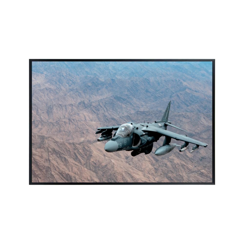 AV-8B Harrier Poster Military Wall Art Airplane Jet Print Pilot Gift