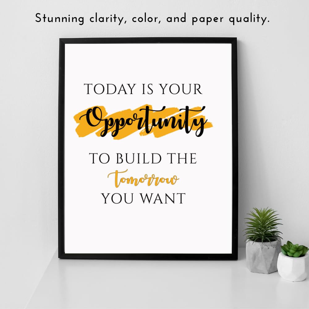 Today Is Your Opportunity Wall Art Positive Quotes Poster Motivational Home Decor Affirmations Poster Gifts for Bedroom Office