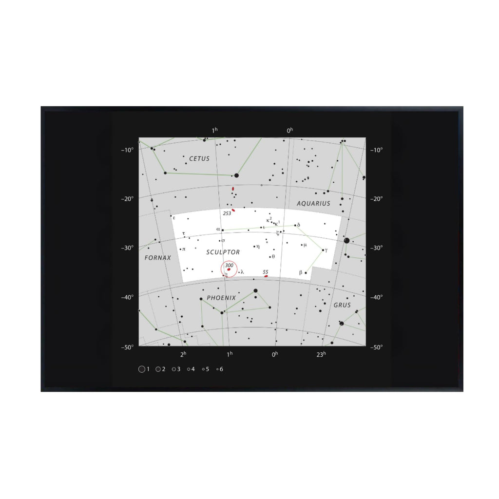 Blessed Posters NGC 300 Sculptor Galaxy Poster – Night Sky Wall Art Print for Home, Bedroom, Living Room, Office – Space Astronomy Photography Artwork