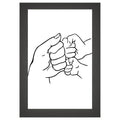 Mother and Baby Wall Art – Minimalist Abstract Line Poster of Hands – Nursery Kids Room Canvas Modern Home Decor – Nordic Style Wall Art