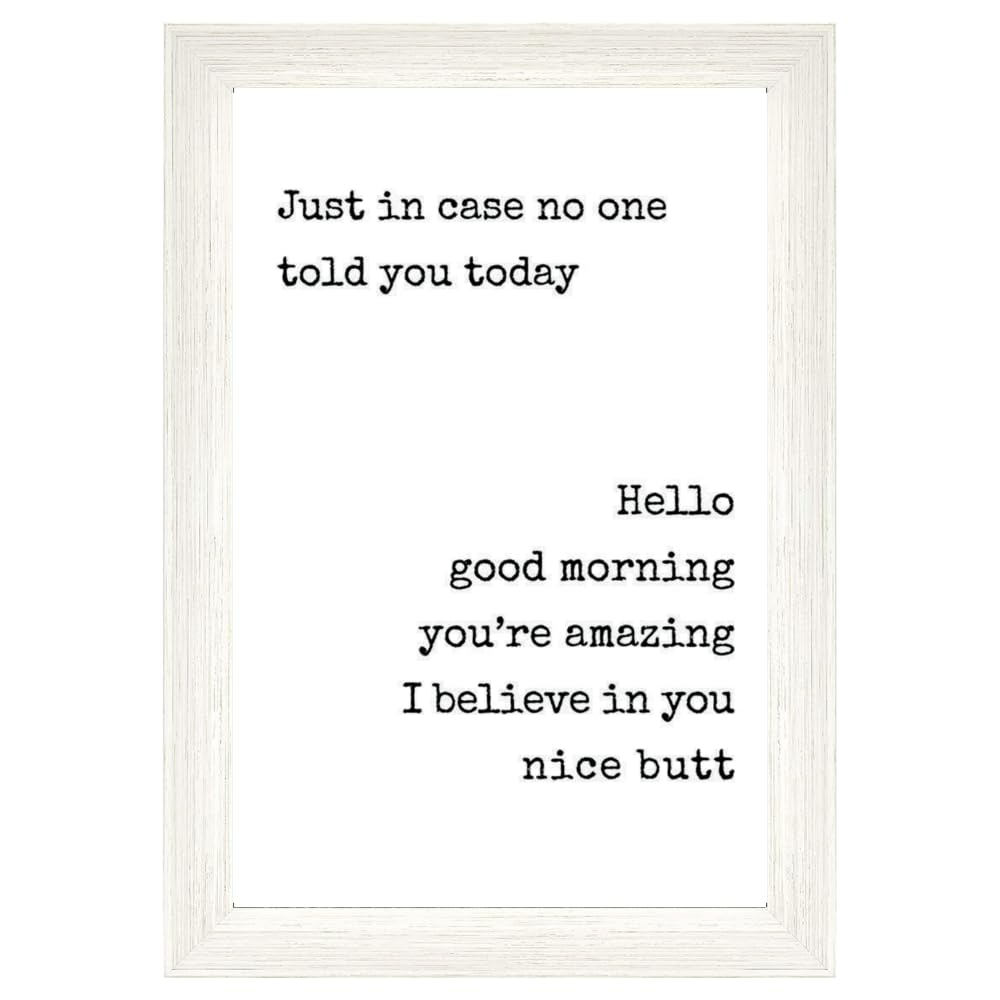 Funny Bathroom Wall Art – Positive Affirmations Poster – Motivational Print for Bedroom or Bathroom Decor – Gift for Women and Girls
