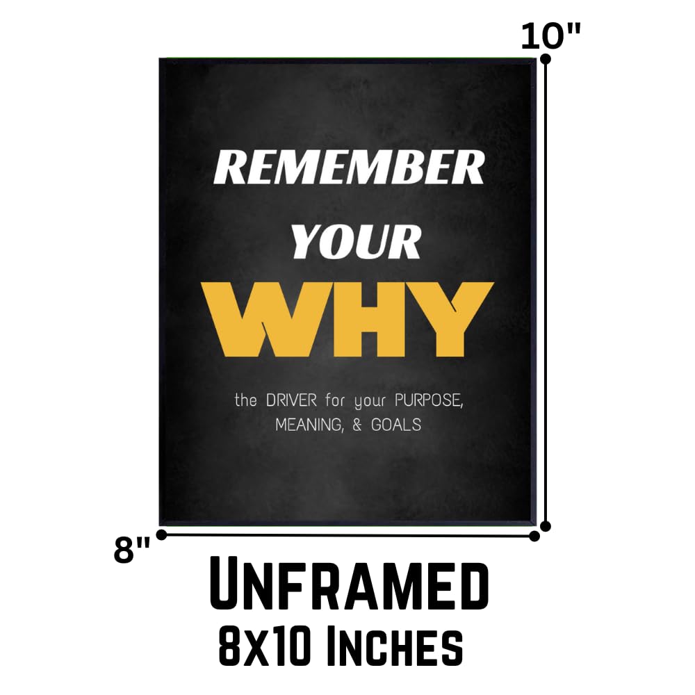 Blessed Posters Remember Your Why Motivational Wall Decor Gym Home Office Inspirational Wall Art Gift