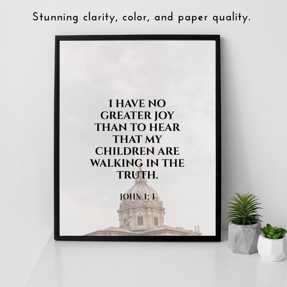 John 1:4 Bible Verse Wall Art Scripture Poster Print Christian Home Decor Inspirational Faith Gifts