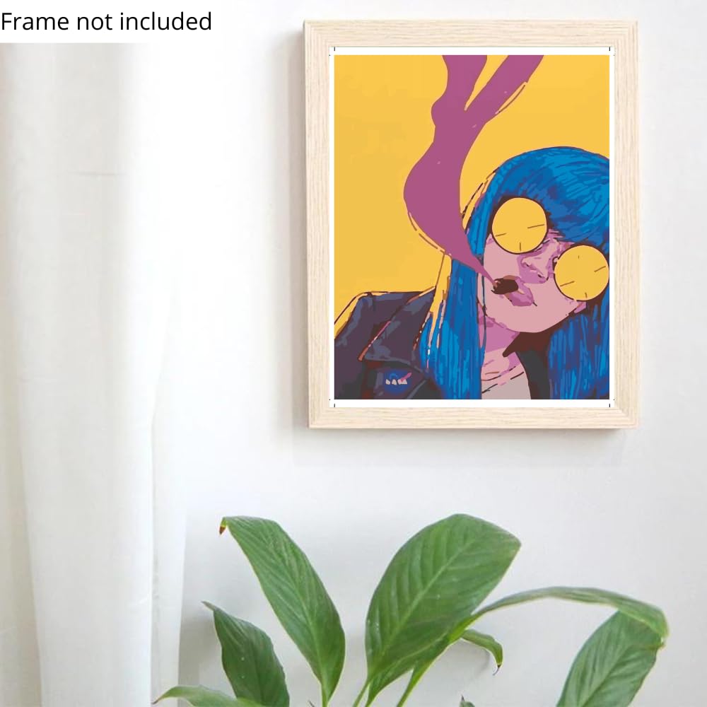 Psychedelic Vintage Wall Art Colorful Poster Pop Art Print Retro Aesthetic Artwork Trippy Room Decor for Bedroom Dorm Girls