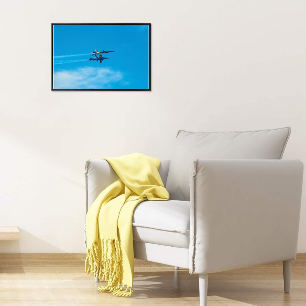 FA-18EF Super Hornet Blue Angels Poster Fighter Jet Military Aviation Wall Art Pilot Gift