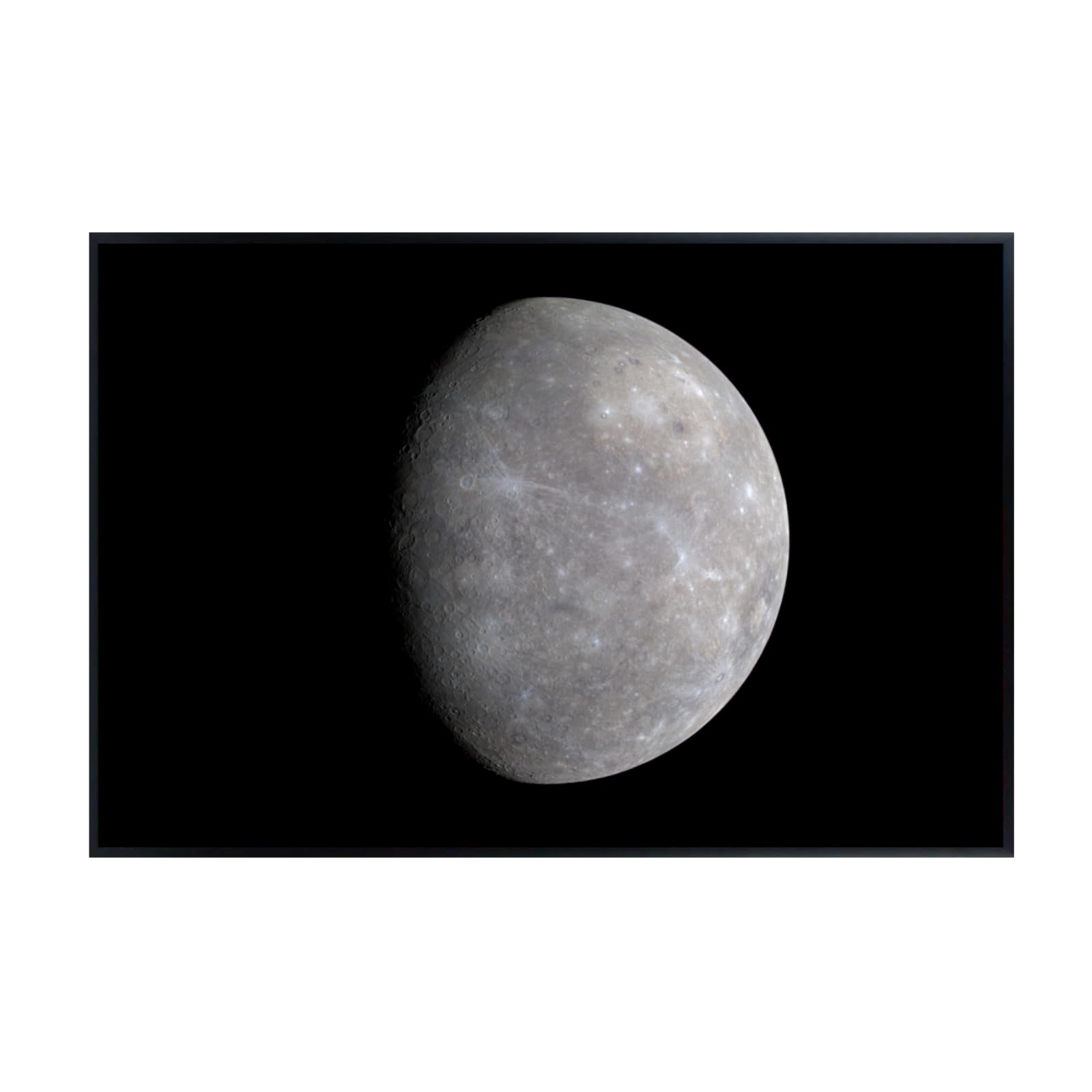 Blessed Posters Mercury Poster – Night Sky Wall Art Print for Bedroom, Living Room, Office, or Home Decor – Space Astronomy Photography Artwork
