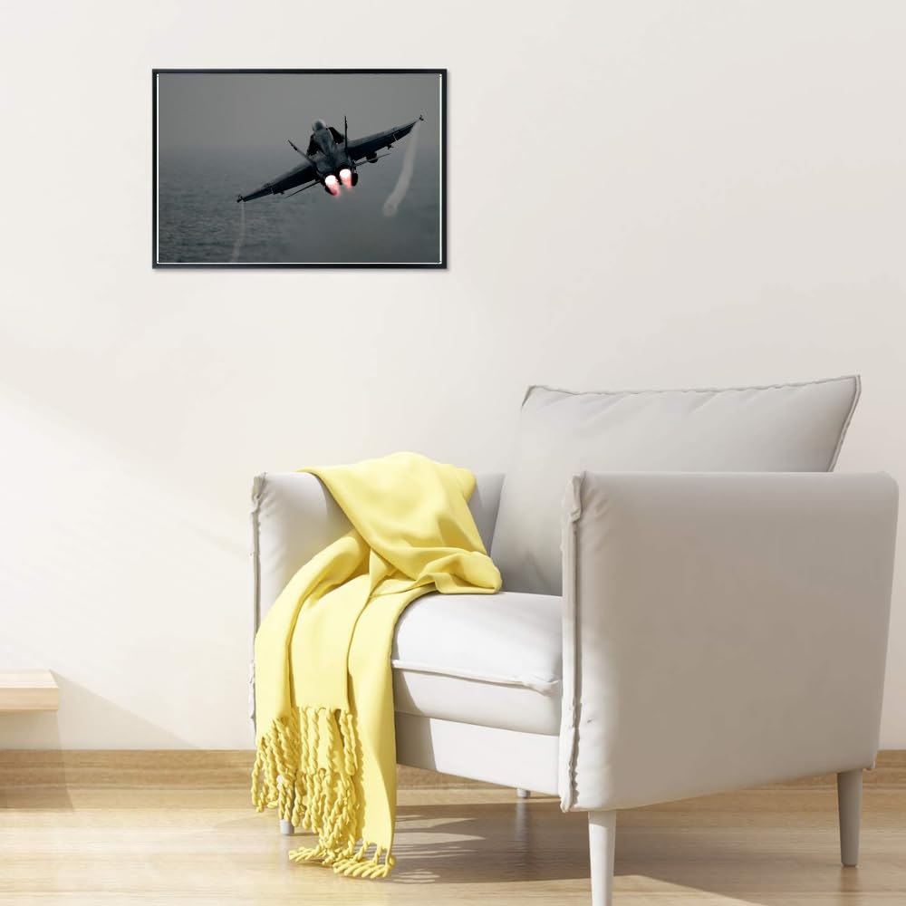 Boeing FA-18EF Super Hornet Poster Fighter Jet Military Aviation Wall Art Pilot Gift