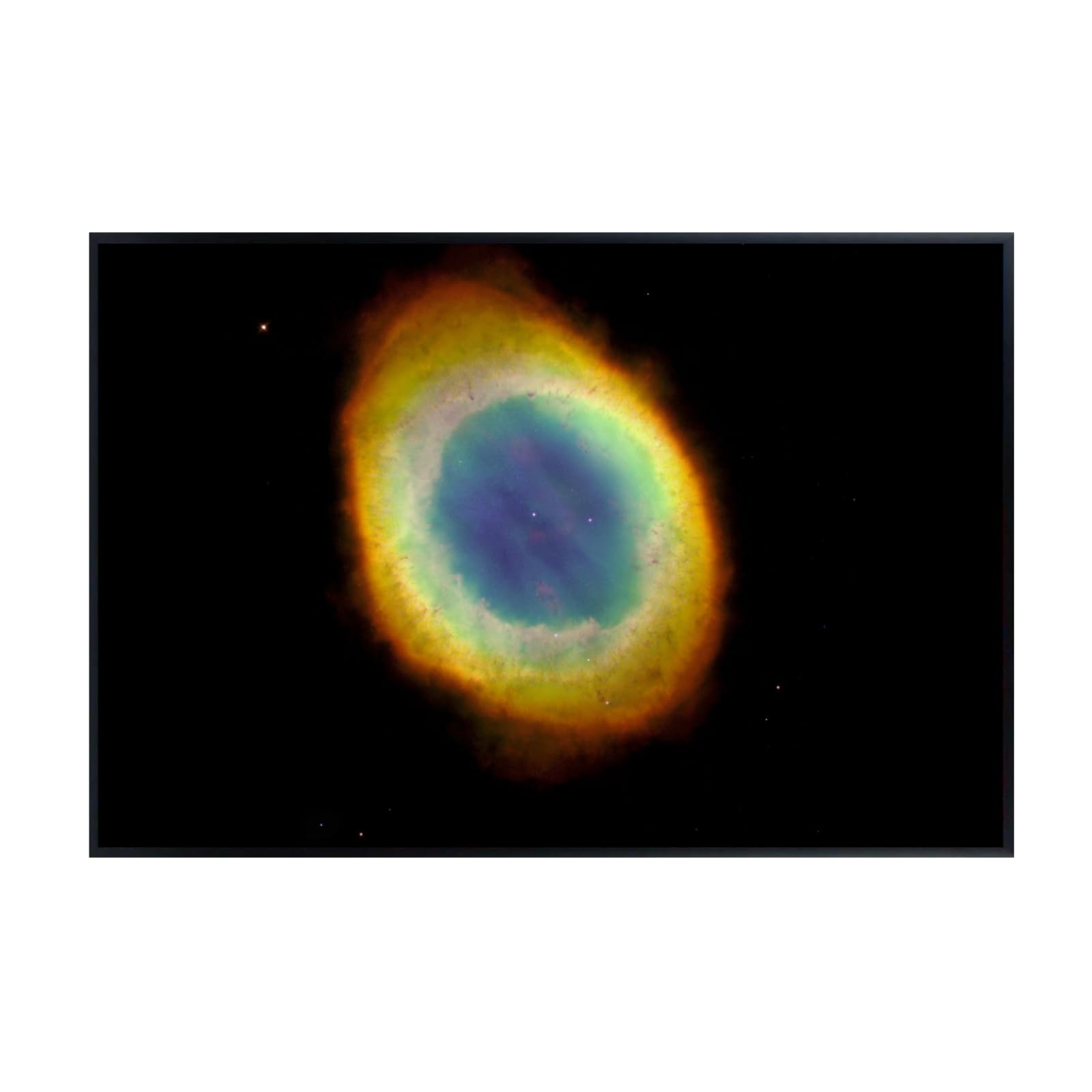 Blessed Posters Ring Nebula Poster – Night Sky Wall Art Print for Home, Bedroom, Living Room, Office – Space and Astronomy Photography Artwork