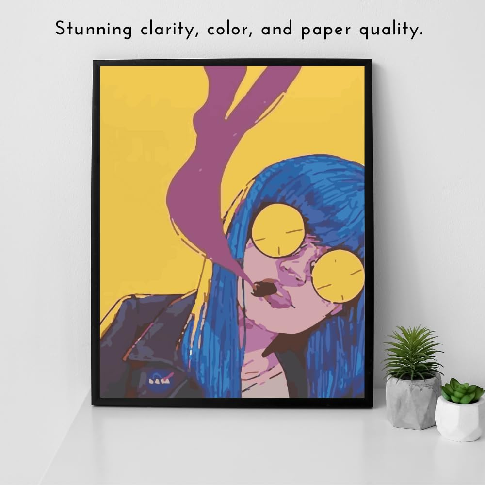Psychedelic Vintage Wall Art Colorful Poster Pop Art Print Retro Aesthetic Artwork Trippy Room Decor for Bedroom Dorm Girls