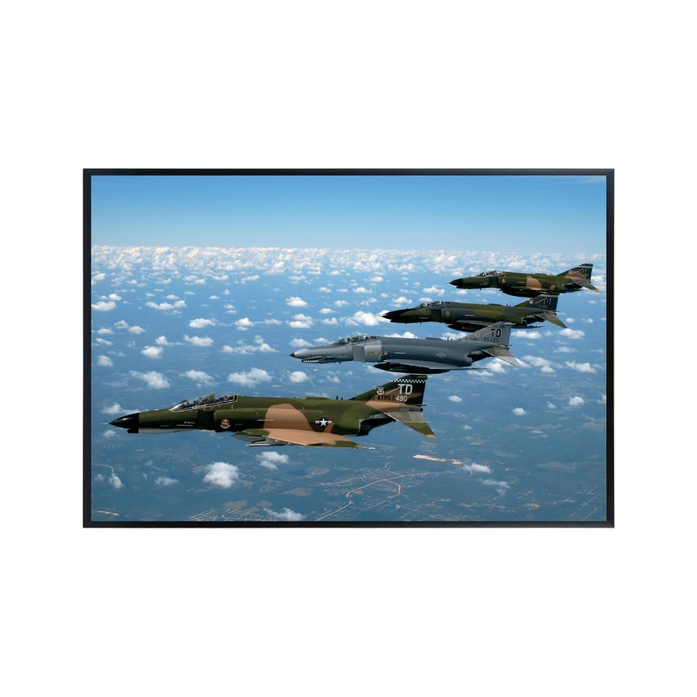F-4 Phantom Poster Fighter Jet Formation Military Aviation Wall Art Pilot Gift