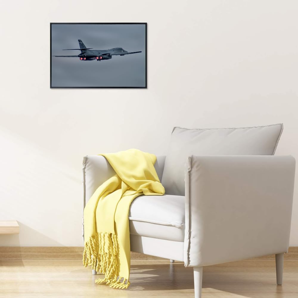 B-1B Lancer Poster Military Aircraft Wall Art Air Force Jet Print Aviation Decor Pilot Gift