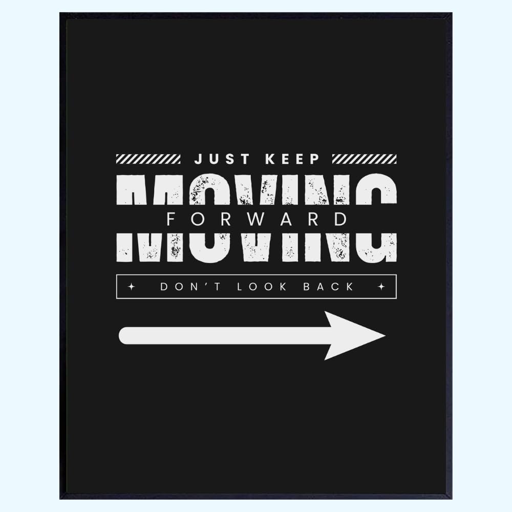 Blessed Posters Just Keep Moving Forward Motivational Wall Decor Gym Home Office Decoration Inspirational Wall Art Gift