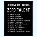 Blessed Posters Motivational Wall Decor Gym and Home Office Decoration 10 Things That Require Zero Talent Inspirational Wall Art Gift