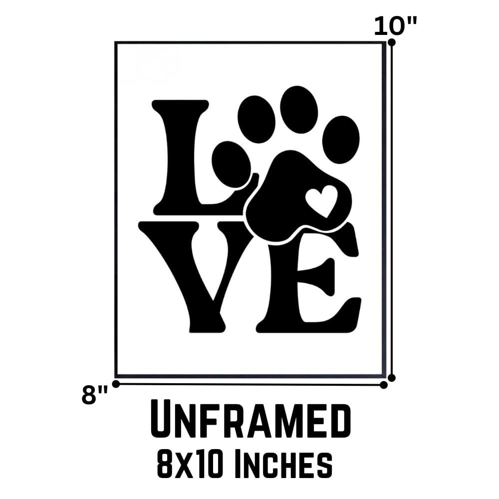 Doggy Wall Art Print - Doggy Love Home Décor Poster - Modern Pet Wall Art - Doggy Room Wall Decoration - Gifts for Doggy Owners