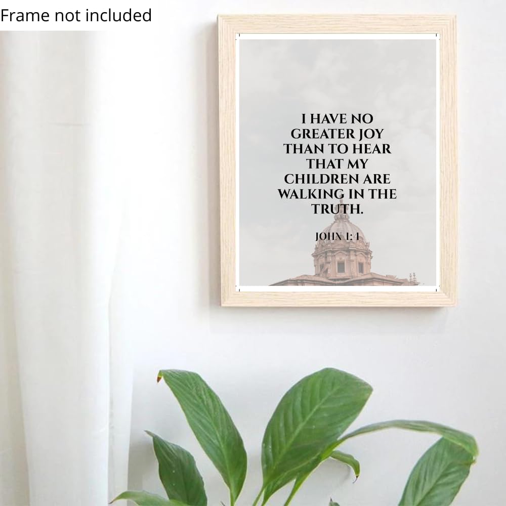 John 1:4 Bible Verse Wall Art Scripture Poster Print Christian Home Decor Inspirational Faith Gifts