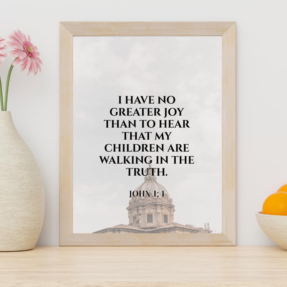John 1:4 Bible Verse Wall Art Scripture Poster Print Christian Home Decor Inspirational Faith Gifts