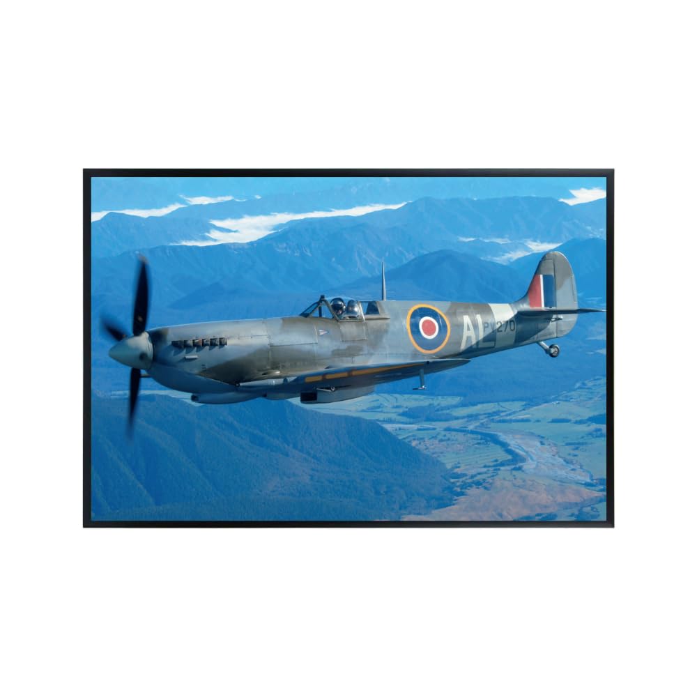 Supermarine Spitfire Poster Military Aviation Wall Art WWII Airplane Print Pilot Gift
