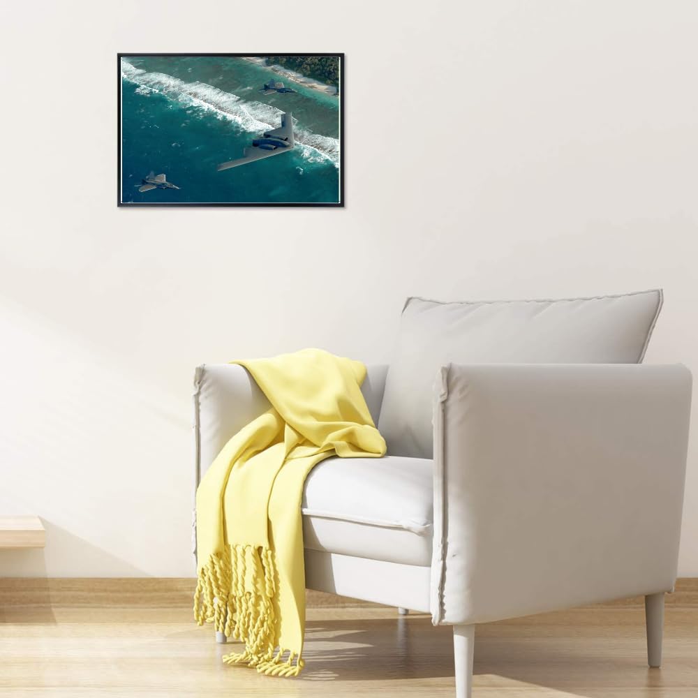 Bomber and Fighter Jet Formation Poster Aviation Wall Art Military Airplane Print Air Force Decor Pilot Gift Aviation Enthusiast Artwork