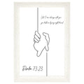 Blessed Wall Art Poster Psalm 73:23 Scripture Print Christian Home Decor Religious Gift Inspirational Bible Verse Decoration