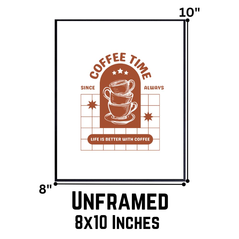 Coffee Time Since Always Coffee Bar Sign – Rustic Coffee Station Decor for Kitchen Wall or Counter – Farmhouse Coffee Wall Art – Coffee Lover Gift