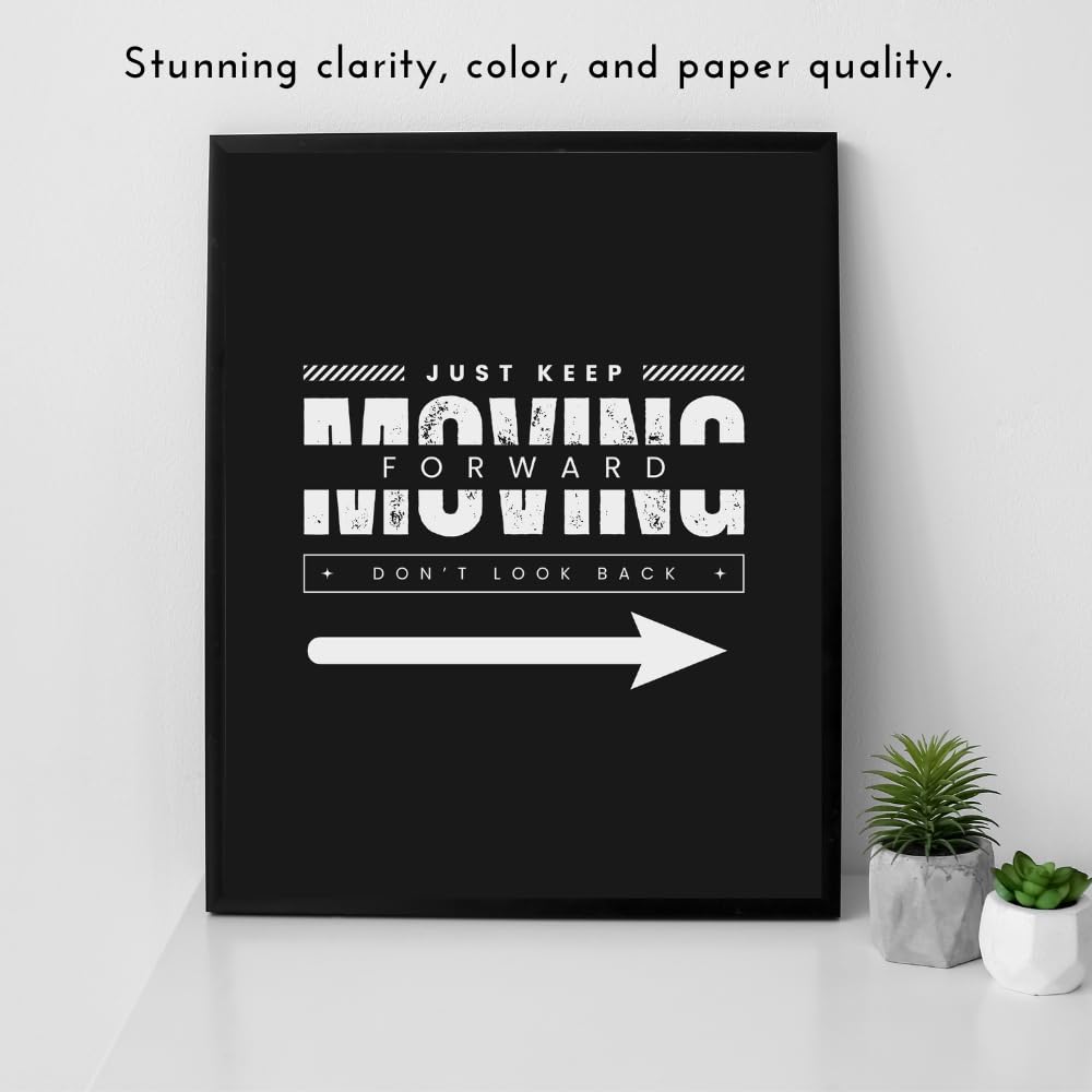 Blessed Posters Just Keep Moving Forward Motivational Wall Decor Gym Home Office Decoration Inspirational Wall Art Gift