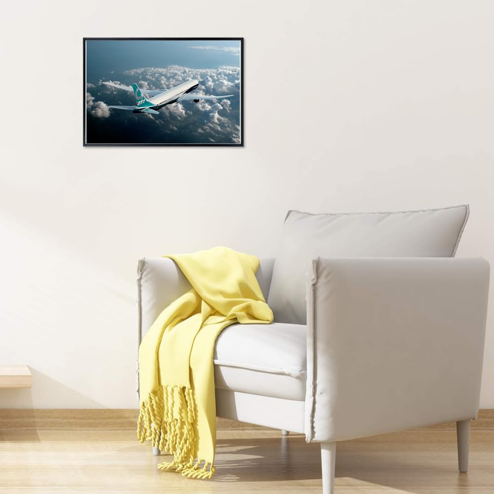 Boeing 777 Wall Art – Airline Aviation Airplane Poster – Aviation Photography Print for Home Office or Pilot Gift