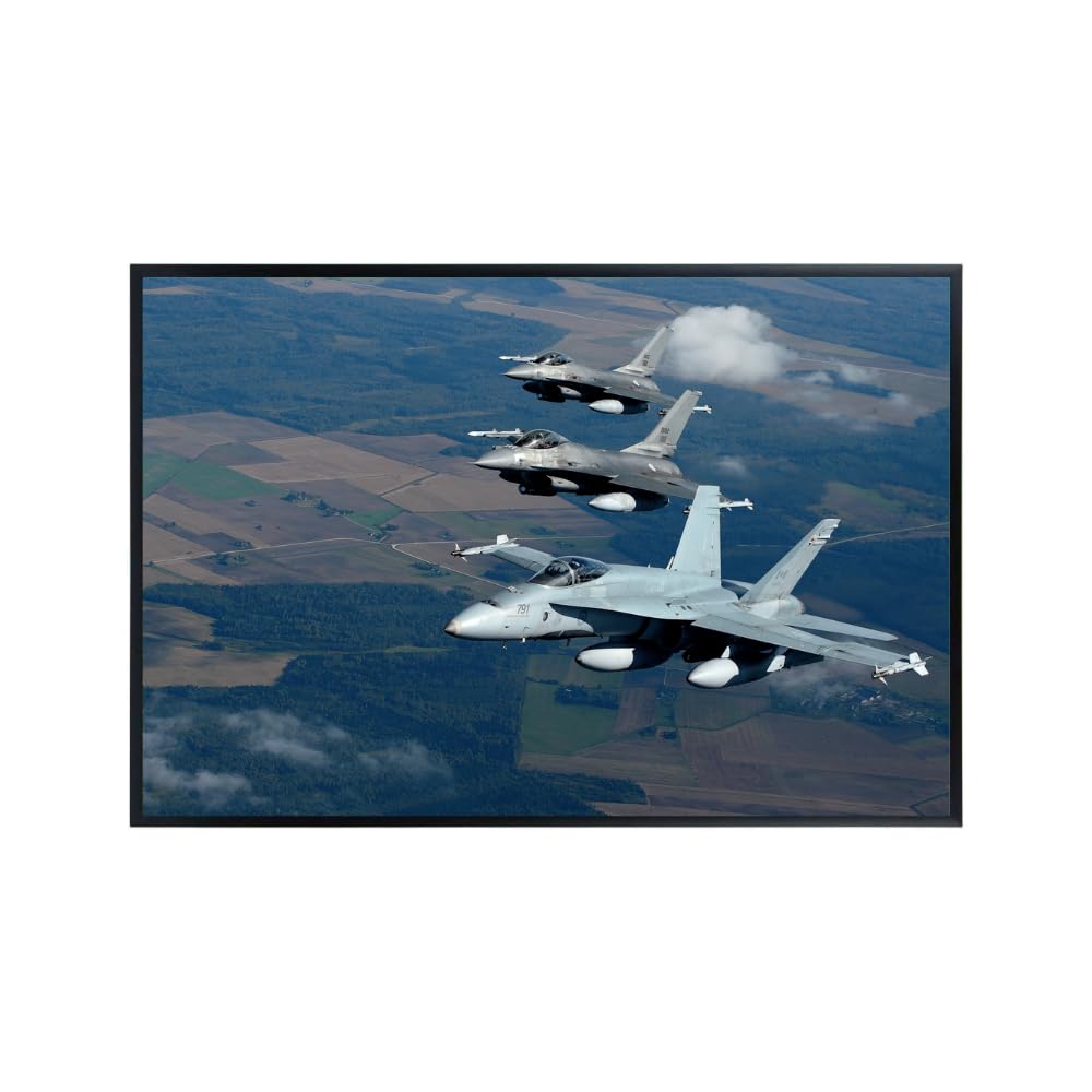 F16 Fighting Falcon Poster Military Jet Wall Art Airplane Print Aviation Artwork Pilot Gift