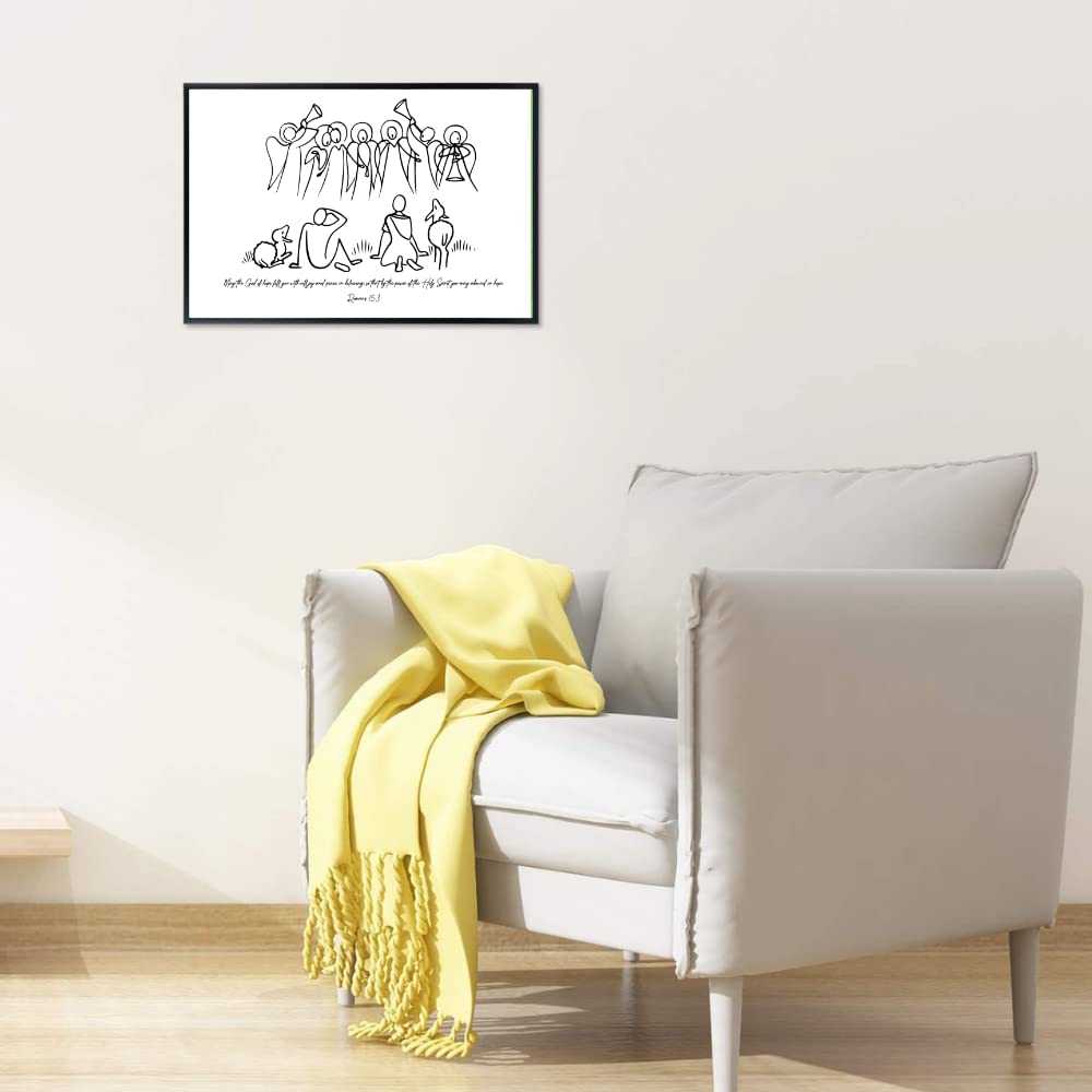 Bible Verse Poster Romans 15:3 – Christian Wall Art Scripture Print – Religious Home Decor and Spiritual Gift for Christians