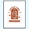 Coffee Time Since Always Coffee Bar Sign – Rustic Coffee Station Decor for Kitchen Wall or Counter – Farmhouse Coffee Wall Art – Coffee Lover Gift