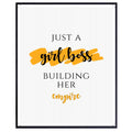 Girl Boss Wall Art Motivational Poster Positive Quote Affirmation Wall Decor Home Office Decoration Gifts for Girls