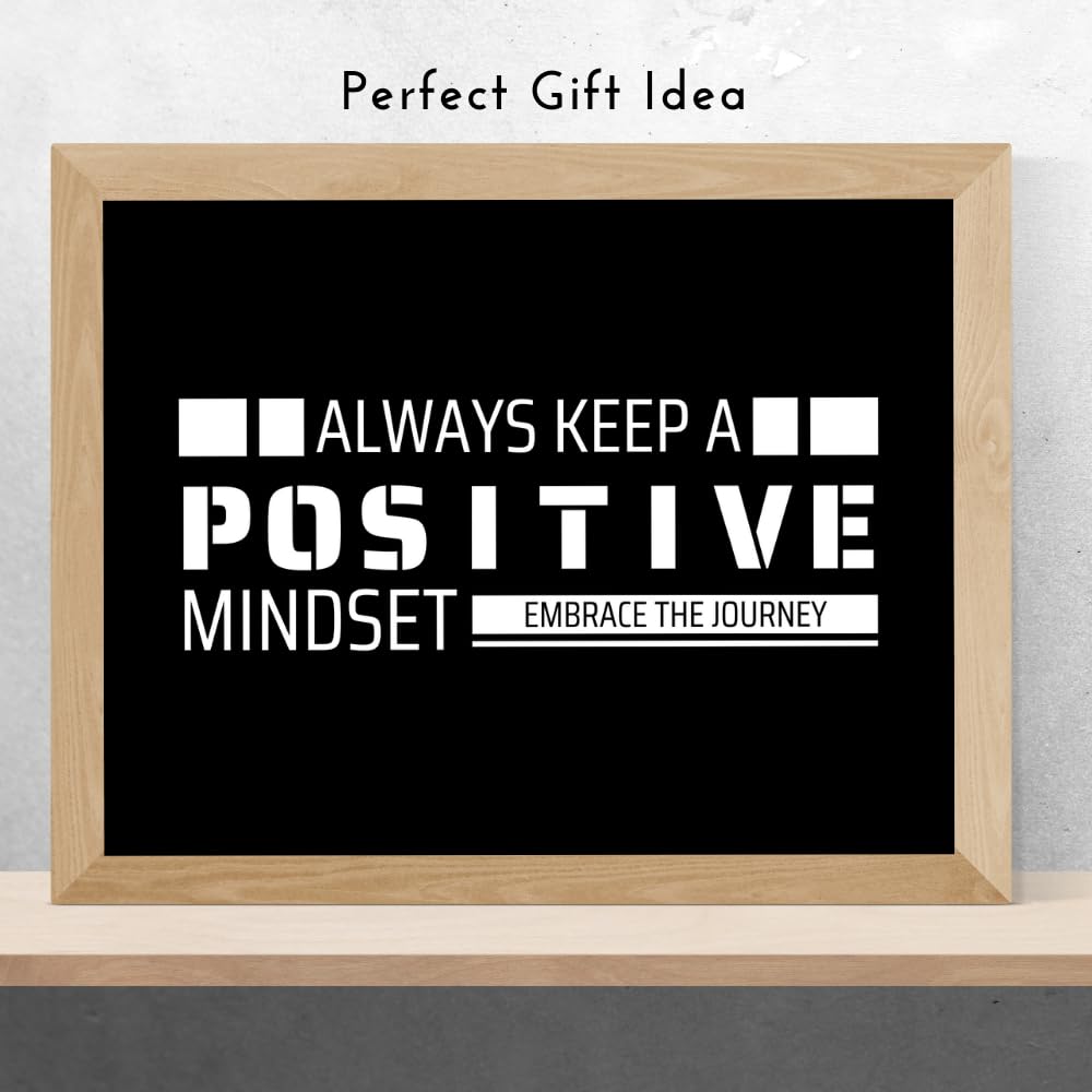 Blessed Posters Keep a Positive Mindset Embrace the Journey Motivational Wall Decor Gym and Home Office Decoration Inspirational Wall Art Gift