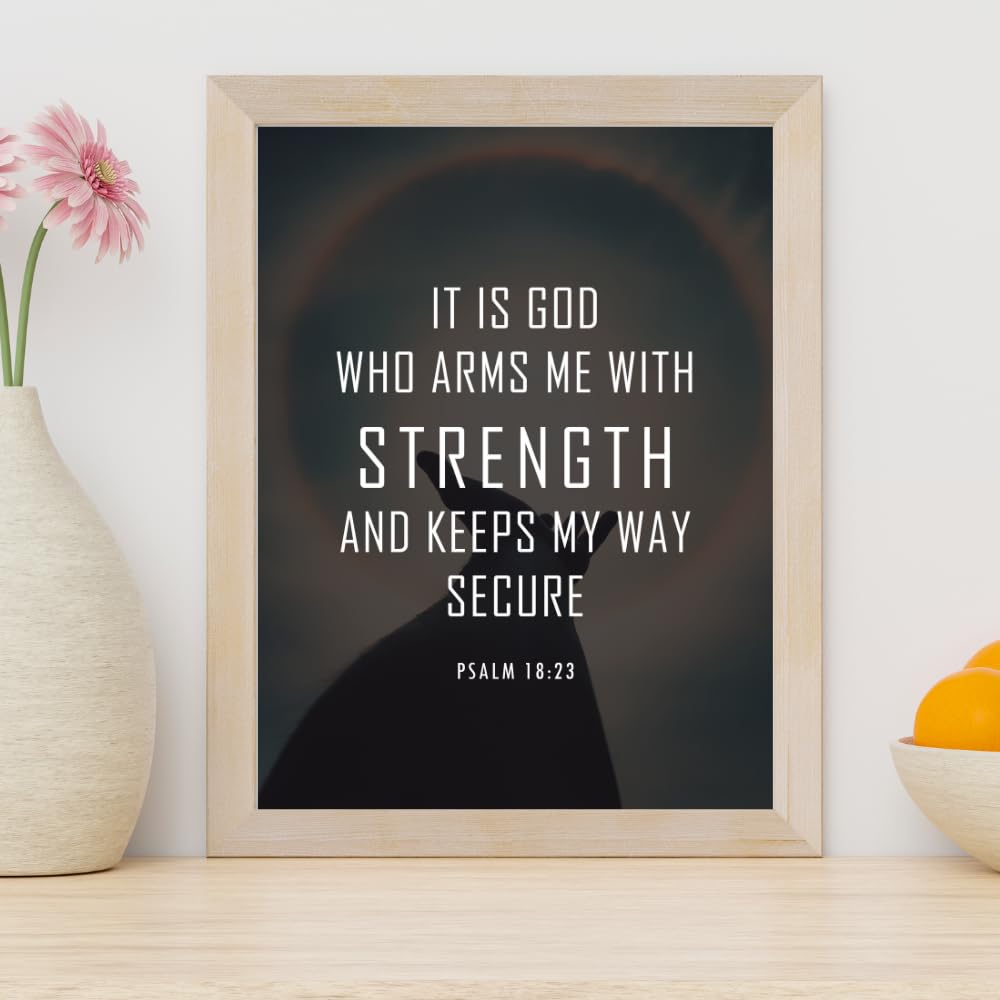 Psalm 18:23 Scripture Wall Art Christian Bible Verse Poster Religious Home Decor Inspirational Gift for Women